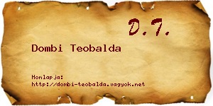 Dombi Teobalda névjegykártya